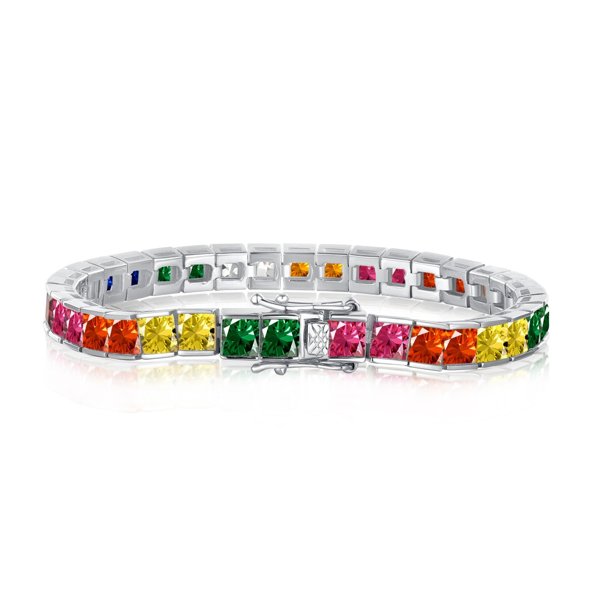 {
"Luxery Jewelry": "ラグジュアリージュエリー",
"Radiant Colorful Princess Cut Tennis Bracelet": "ラディアント・カラフル・プリンセスカット・テニスブレスレット"
}