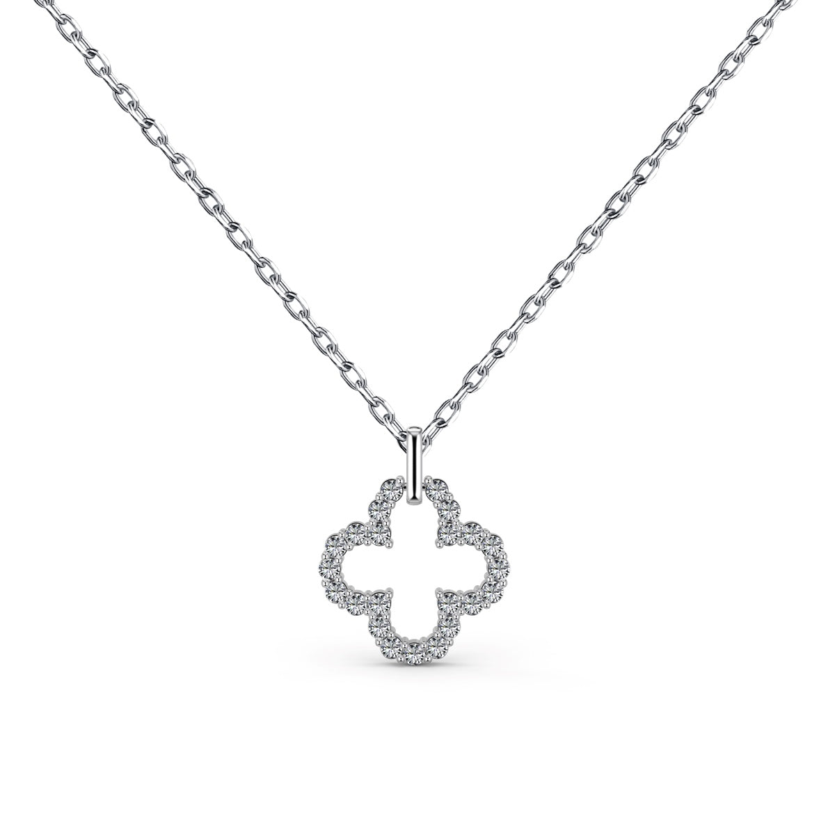 {
"Luxery Jewelry": "【高級ジュエリー】四つ葉のクローバー透かし彫りデザイン・精巧なネックレス"
}