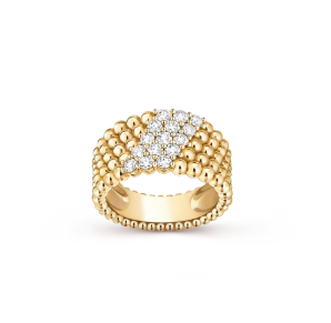 [Luxery]Five-row diamond ring