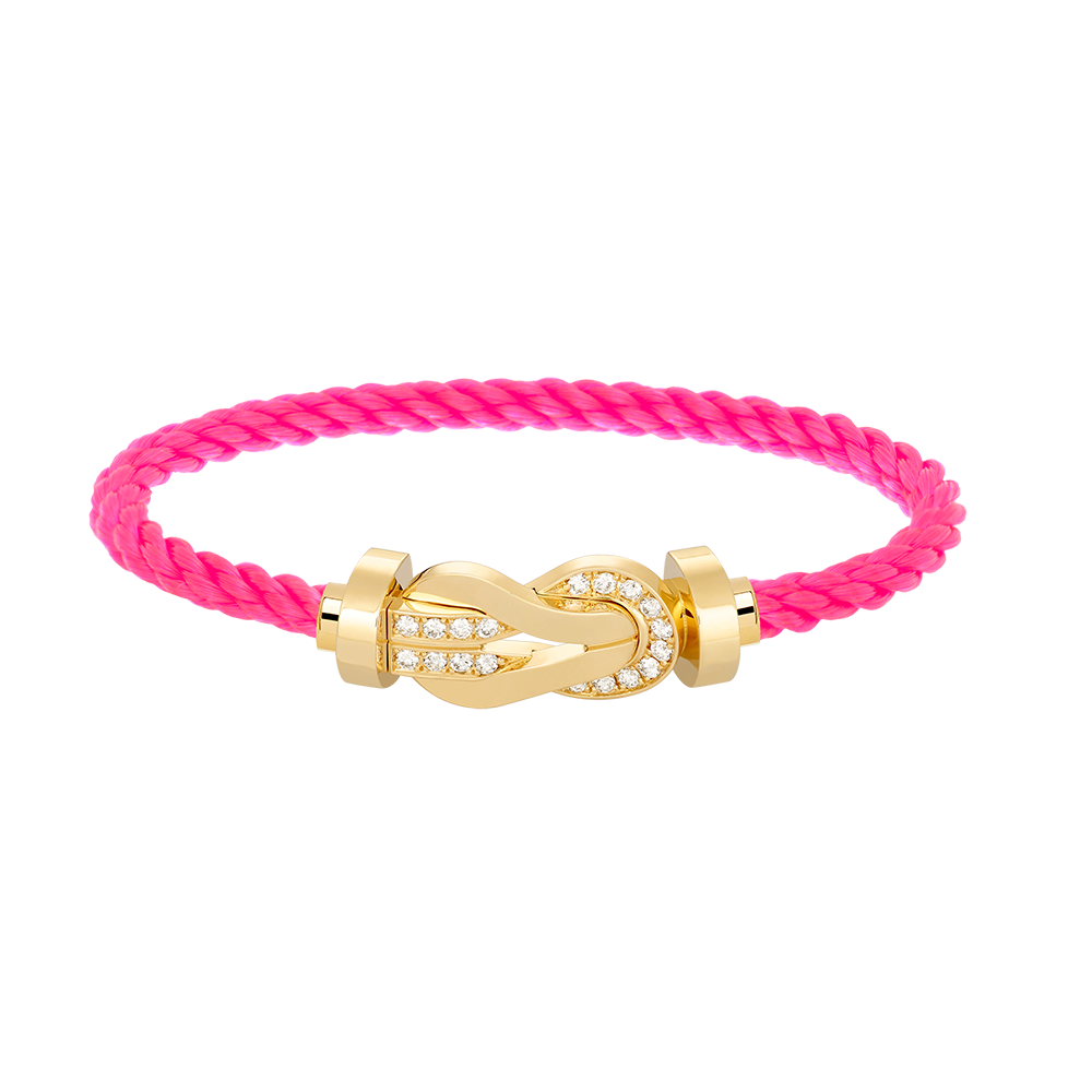 [Luxery]CHANCE LARGE 8 FIGURE BUCKLE HALF DIAMOND BRACELET GOLD