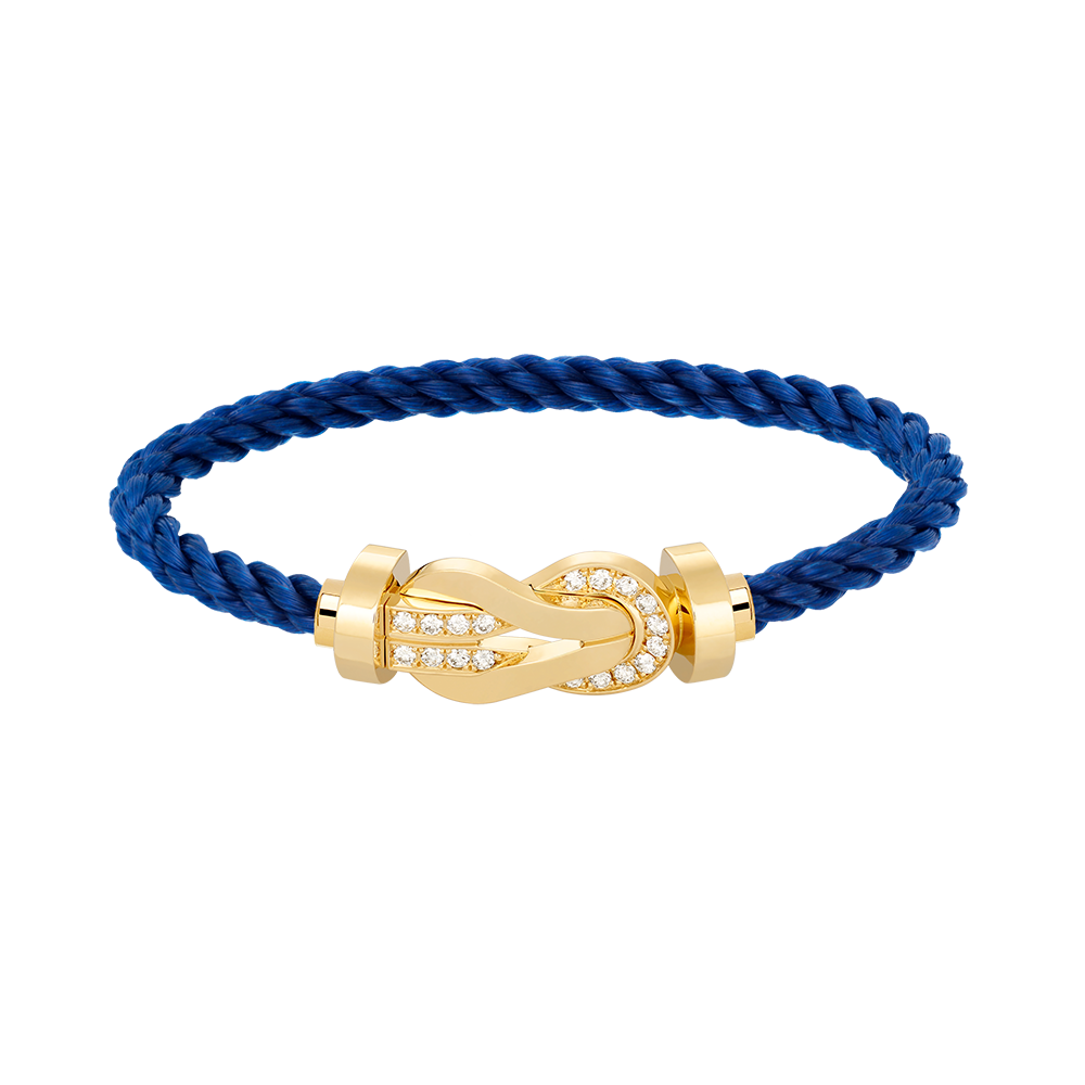 [Luxery]CHANCE LARGE 8 FIGURE BUCKLE HALF DIAMOND BRACELET GOLD