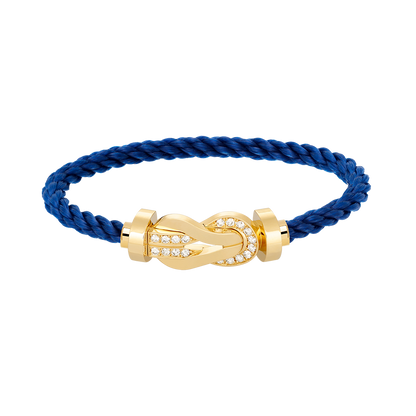 [Luxery]CHANCE LARGE 8 FIGURE BUCKLE HALF DIAMOND BRACELET GOLD