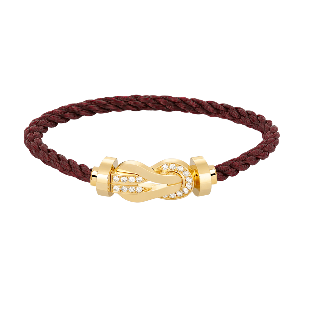 [Luxery]CHANCE LARGE 8 FIGURE BUCKLE HALF DIAMOND BRACELET GOLD