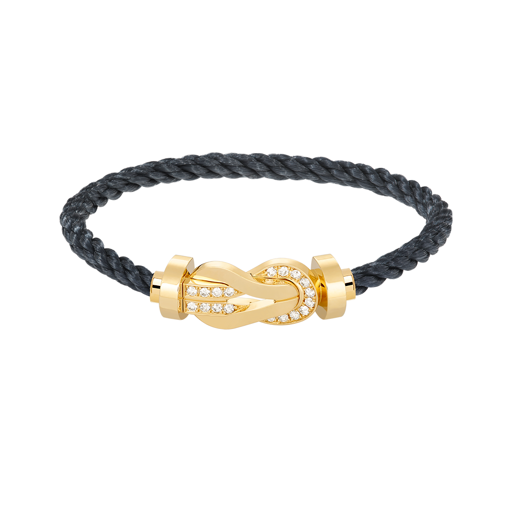 [Luxery]CHANCE LARGE 8 FIGURE BUCKLE HALF DIAMOND BRACELET GOLD