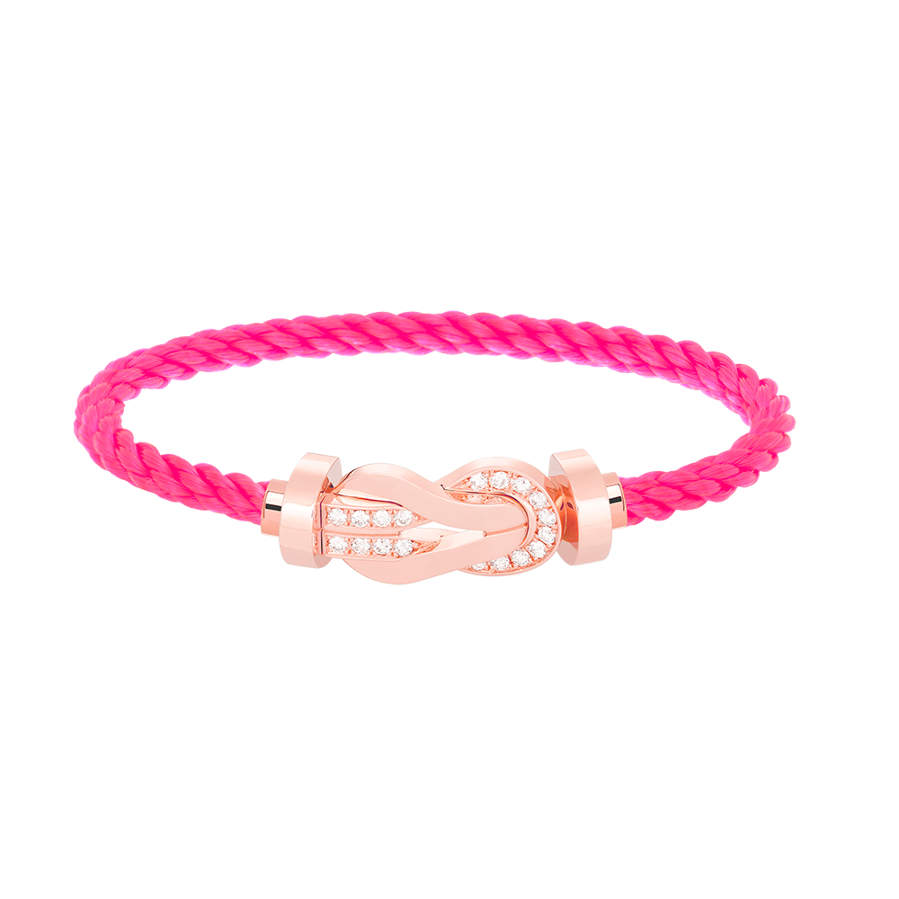 [Luxery]CHANCE LARGE 8 FIGURE BUCKLE HALF DIAMOND BRACELET ROSE GOLD