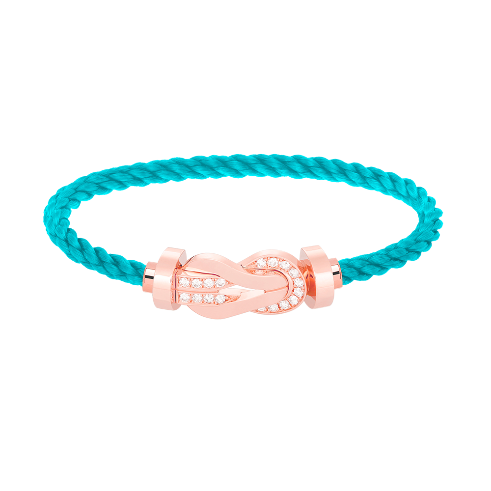 [Luxery]CHANCE LARGE 8 FIGURE BUCKLE HALF DIAMOND BRACELET ROSE GOLD