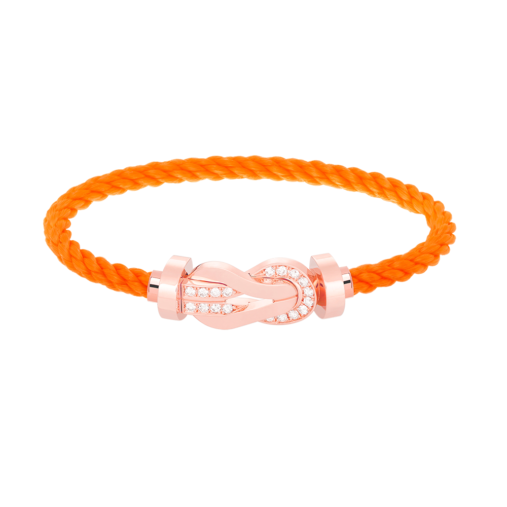 [Luxery]CHANCE LARGE 8 FIGURE BUCKLE HALF DIAMOND BRACELET ROSE GOLD