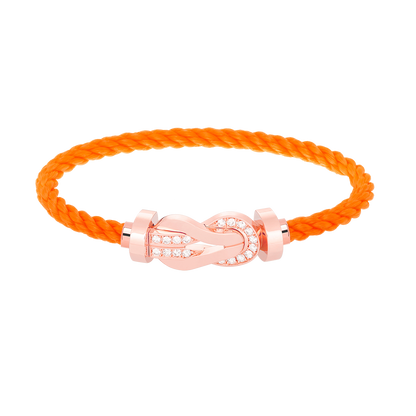 [Luxery]CHANCE LARGE 8 FIGURE BUCKLE HALF DIAMOND BRACELET ROSE GOLD
