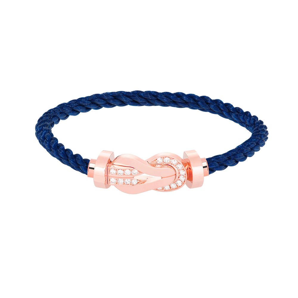 [Luxery]CHANCE LARGE 8 FIGURE BUCKLE HALF DIAMOND BRACELET ROSE GOLD