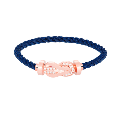 [Luxery]CHANCE LARGE 8 FIGURE BUCKLE HALF DIAMOND BRACELET ROSE GOLD