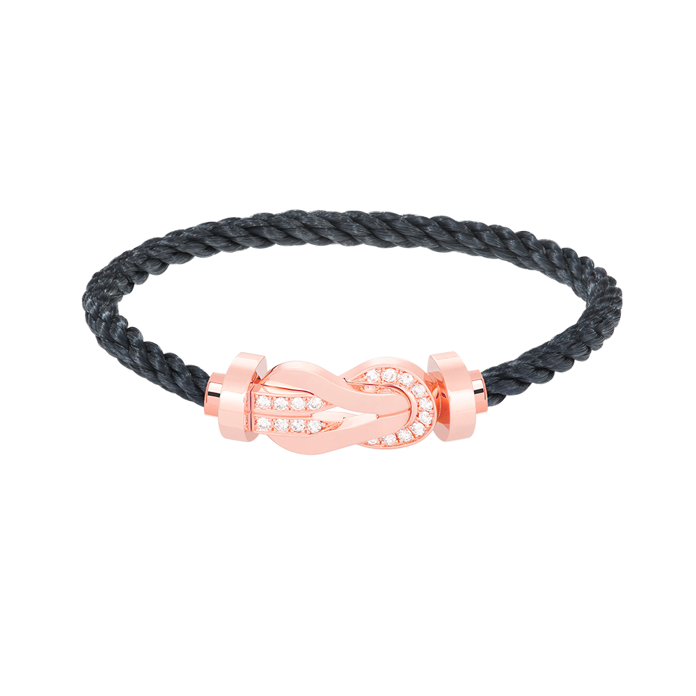[Luxery]CHANCE LARGE 8 FIGURE BUCKLE HALF DIAMOND BRACELET ROSE GOLD