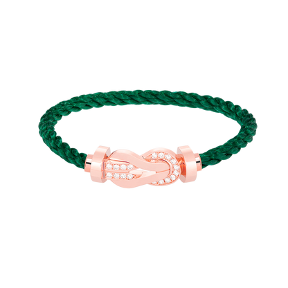 [Luxery]CHANCE LARGE 8 FIGURE BUCKLE HALF DIAMOND BRACELET ROSE GOLD
