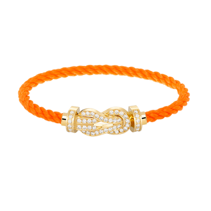 [Luxery]CHANCE LARGE 8 FIGURE BUCKLE FULLDIAMOND BRACELET GOLD