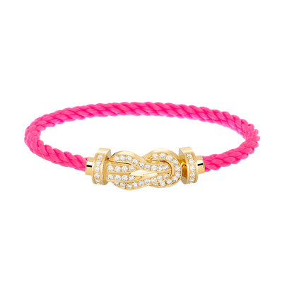 [Luxery]CHANCE LARGE 8 FIGURE BUCKLE FULLDIAMOND BRACELET GOLD