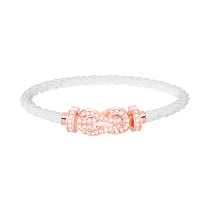 [Luxery]CHANCE LARGE 8 FIGURE BUCKLE FULL DIAMOND BRACELET ROSE GOLD