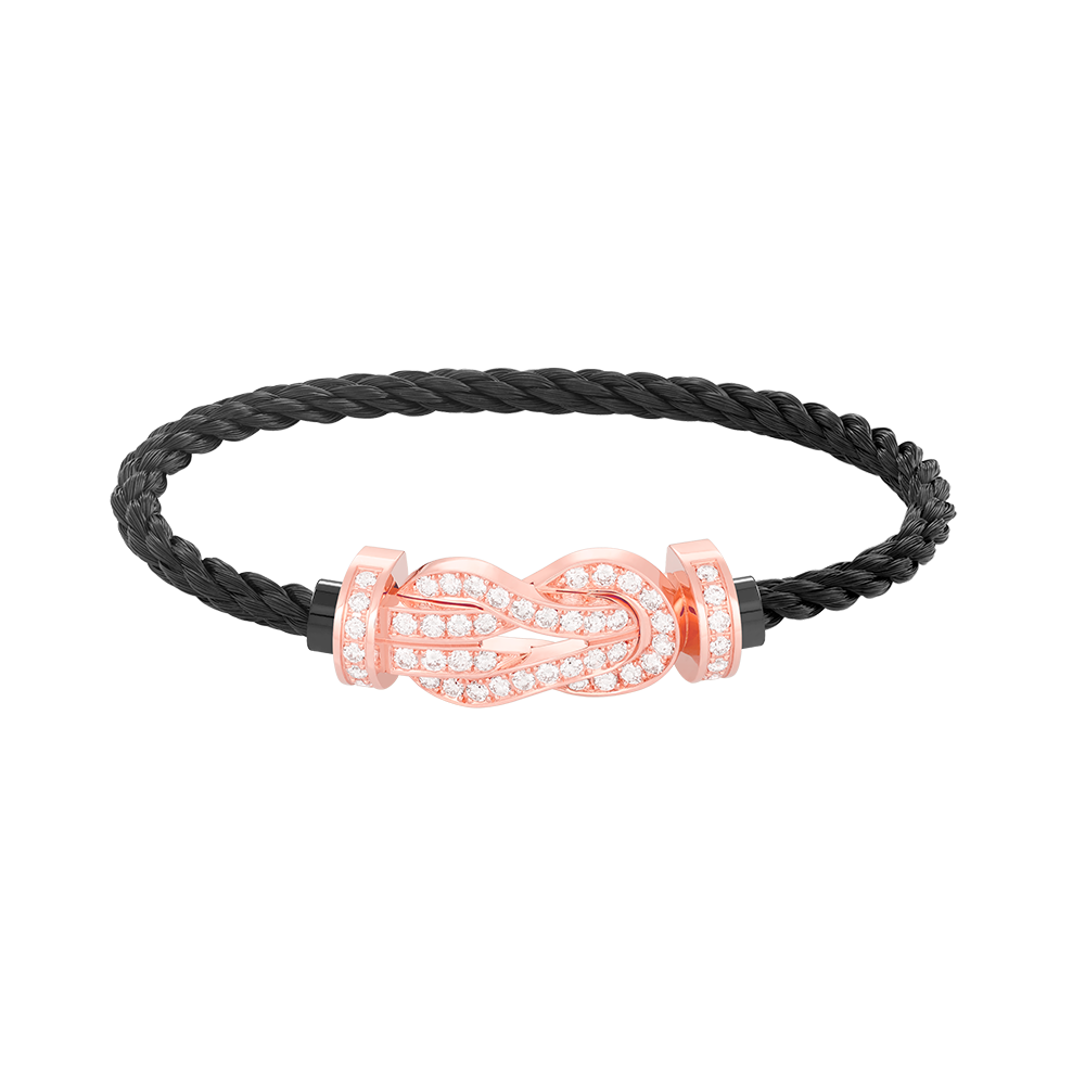 [Luxery]CHANCE LARGE 8 FIGURE BUCKLE FULL DIAMOND BRACELET ROSE GOLD