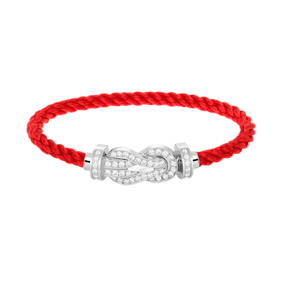 [Luxery]CHANCE LARGE 8 FIGURE BUCKLE FULL DIAMOND BRACELET SILVER