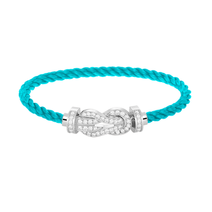 [Luxery]CHANCE LARGE 8 FIGURE BUCKLE FULL DIAMOND BRACELET SILVER