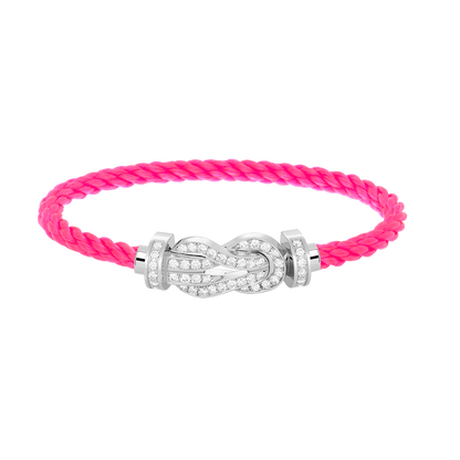 [Luxery]CHANCE LARGE 8 FIGURE BUCKLE FULL DIAMOND BRACELET SILVER
