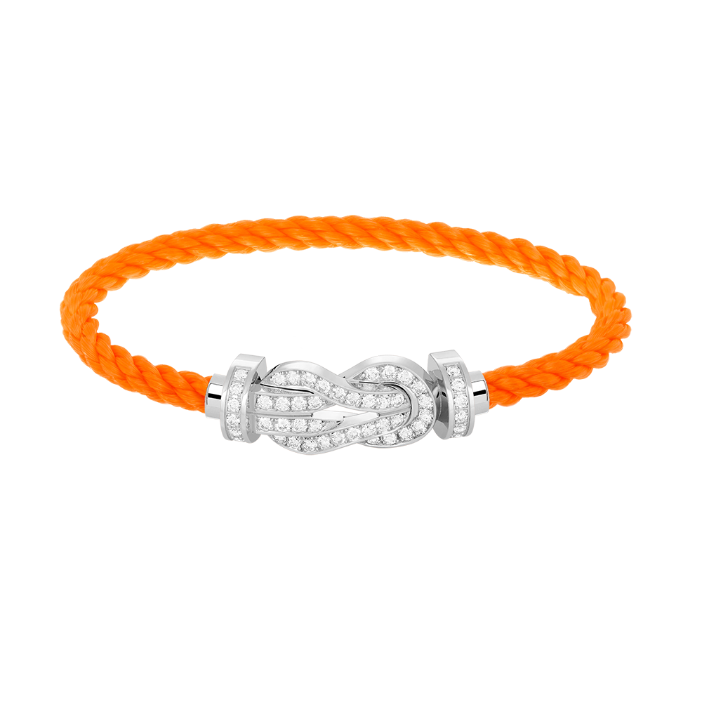 [Luxery]CHANCE LARGE 8 FIGURE BUCKLE FULL DIAMOND BRACELET SILVER