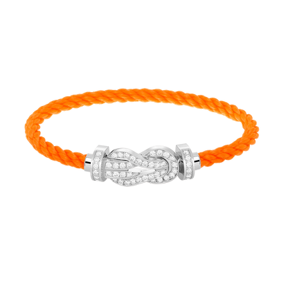 [Luxery]CHANCE LARGE 8 FIGURE BUCKLE FULL DIAMOND BRACELET SILVER