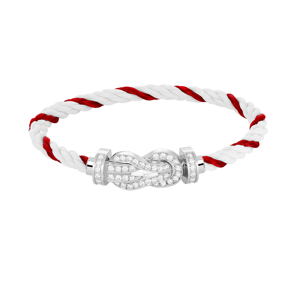 [Luxery]CHANCE LARGE 8 FIGURE BUCKLE FULL DIAMOND BRACELET SILVER