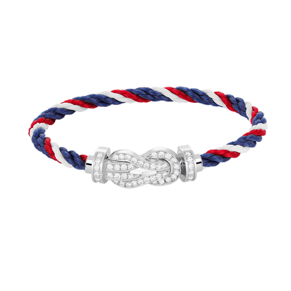 [Luxery]CHANCE LARGE 8 FIGURE BUCKLE FULL DIAMOND BRACELET SILVER