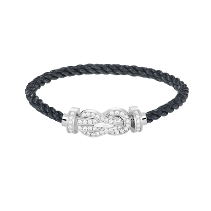 [Luxery]CHANCE LARGE 8 FIGURE BUCKLE FULL DIAMOND BRACELET SILVER
