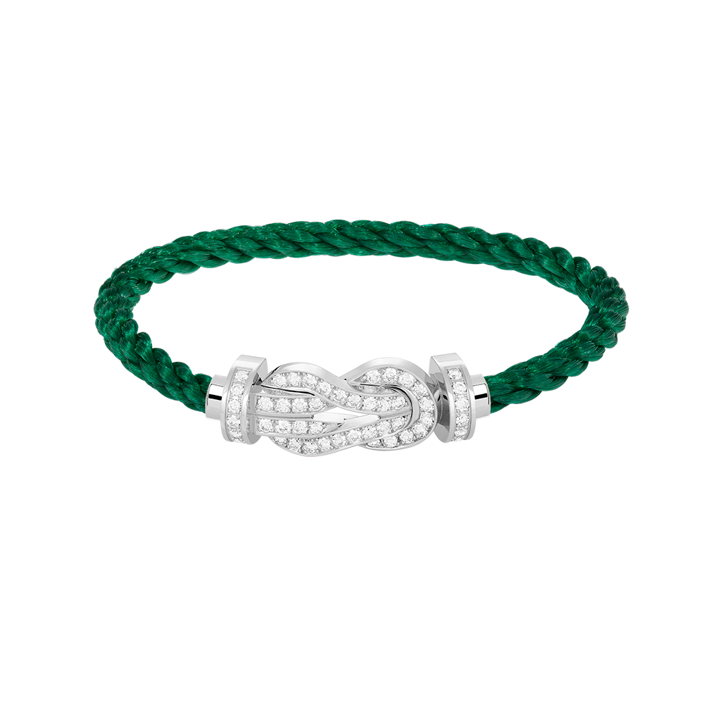 [Luxery]CHANCE LARGE 8 FIGURE BUCKLE FULL DIAMOND BRACELET SILVER