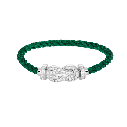 [Luxery]CHANCE LARGE 8 FIGURE BUCKLE FULL DIAMOND BRACELET SILVER