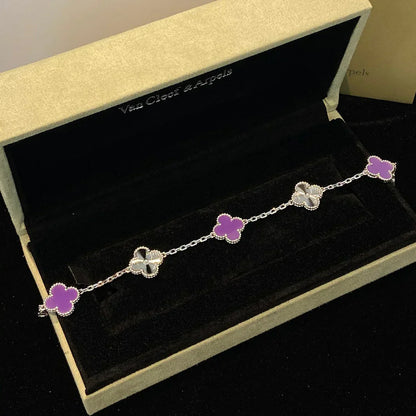 [Luxery] CLOVER 5 MOTIF VIOLET BRACELET COLLECTION