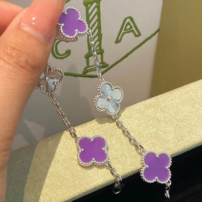 [Luxery] CLOVER 5 MOTIF VIOLET BRACELET COLLECTION