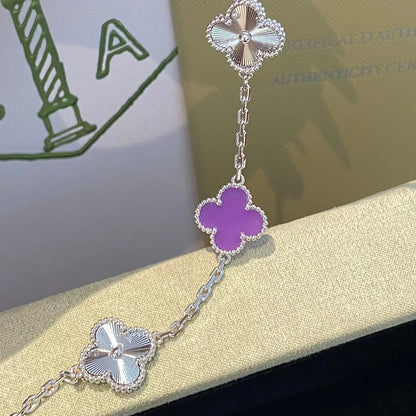 [Luxery] CLOVER 5 MOTIF VIOLET BRACELET COLLECTION