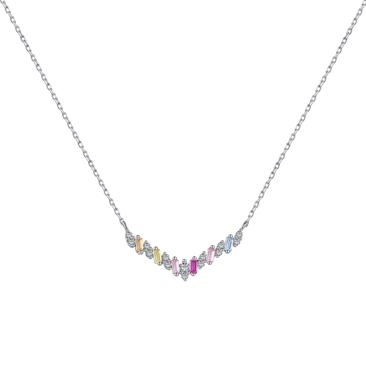 [Luxery Jewelry]Dazzling Rainbow Necklace
