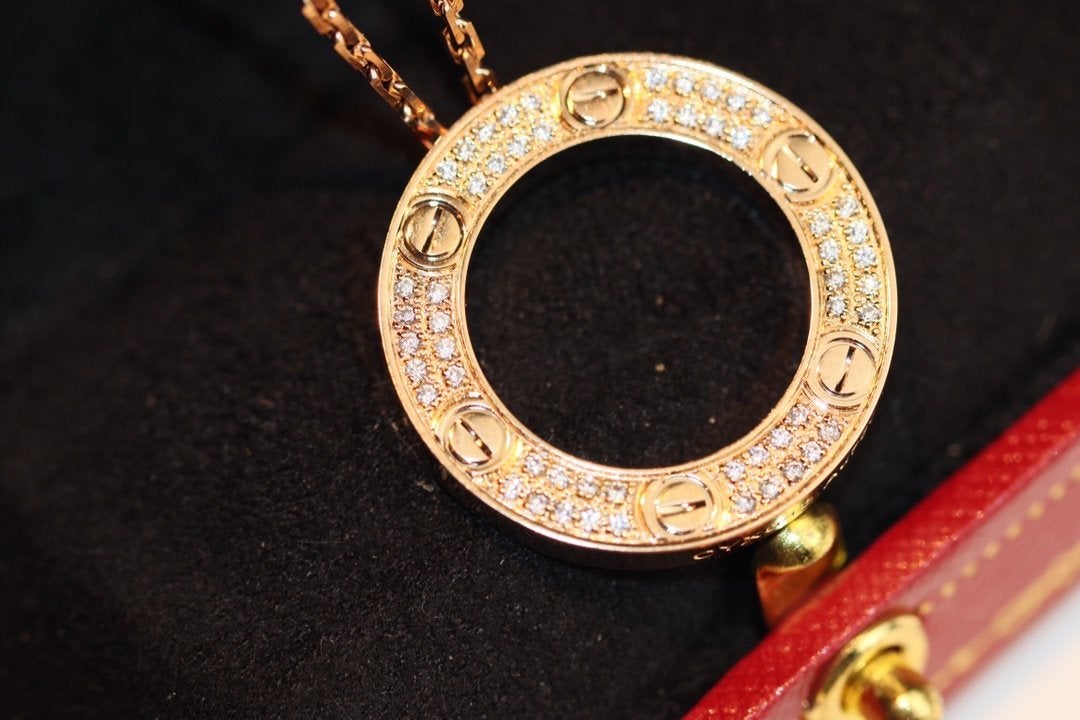 [Luxery]LOVE NECKLACE ADJUSTABLE ROSE GOLD