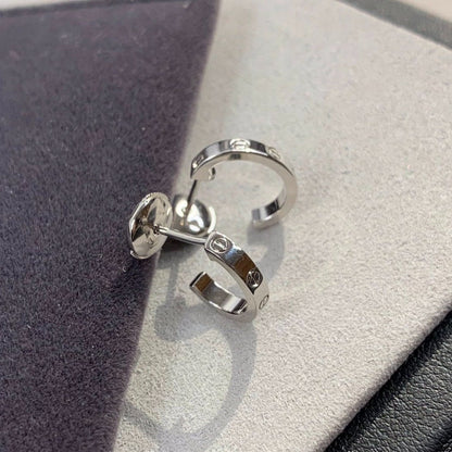 [Luxery]LOVE EARRINGS 2.65MM SILVER