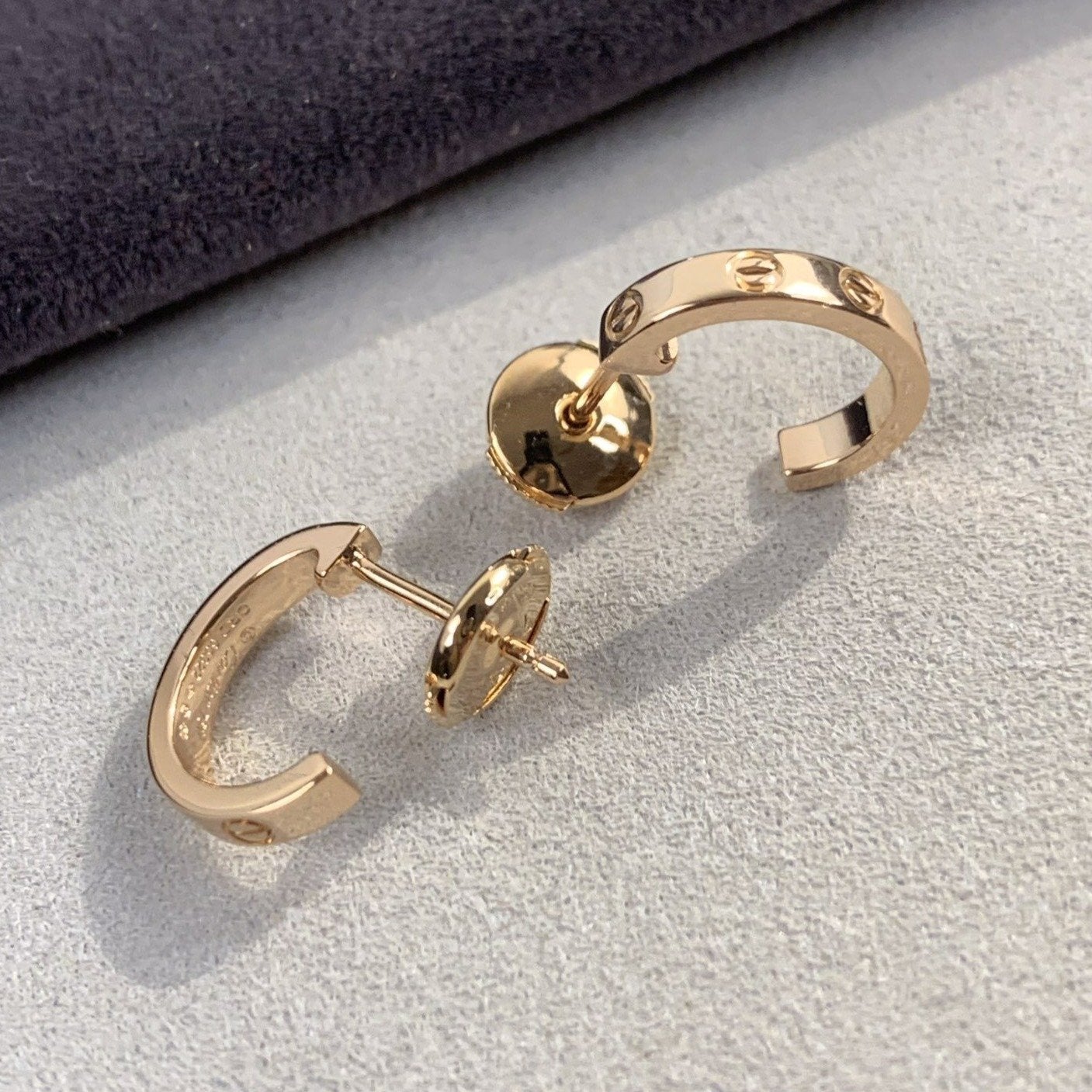 [Luxery]LOVE EARRINGS 2.65MM PINK GOLD