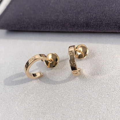 [Luxery]LOVE EARRINGS 2.65MM PINK GOLD