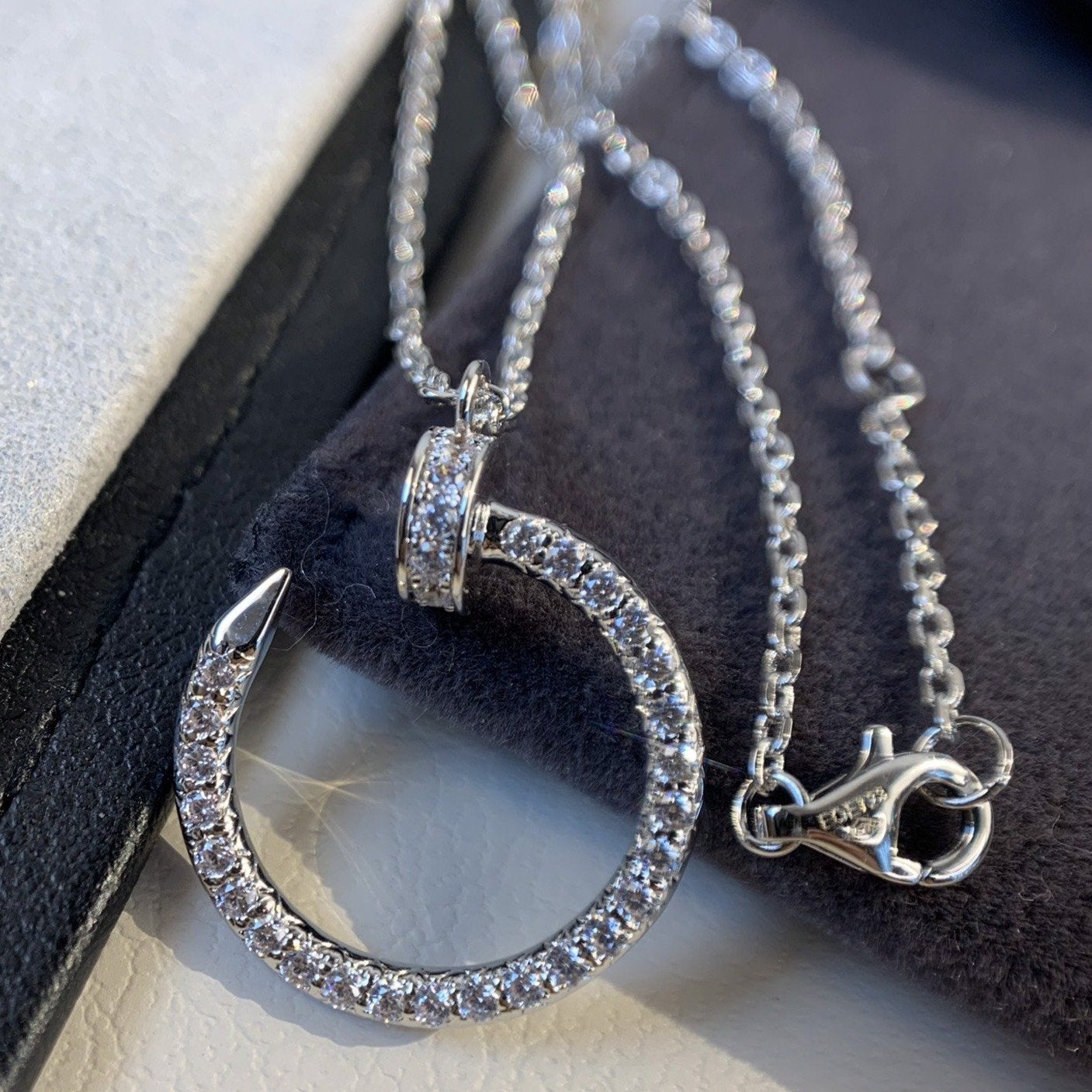 [Luxery]JUSTE NECKLACE SILVER DIAMONDS