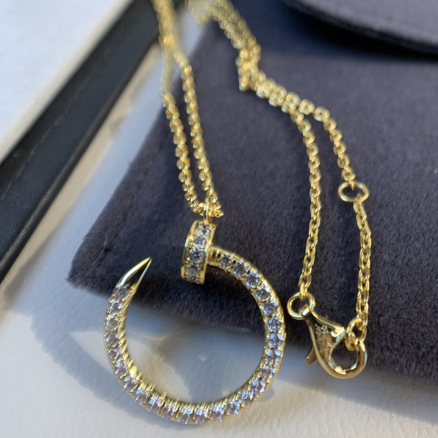 [Luxery]JUSTE NECKLACE GOLD DIAMONDS