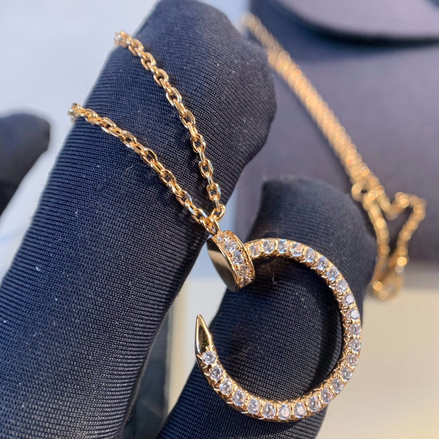 [Luxery]JUSTE NECKLACE PINK GOLD DIAMONDS