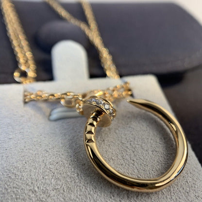 [Luxery]JUSTE NECKLACE PINK GOLD DIAMONDS