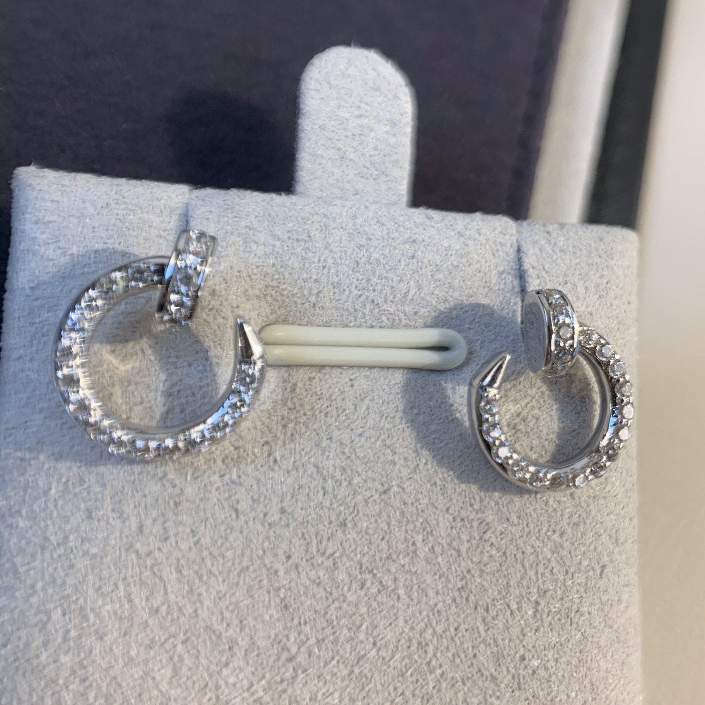 [Luxery]JUSTE EARRINGS SILVER DIAMONDS
