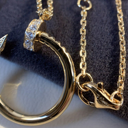 [Luxery]JUSTE NECKLACE PINK GOLD