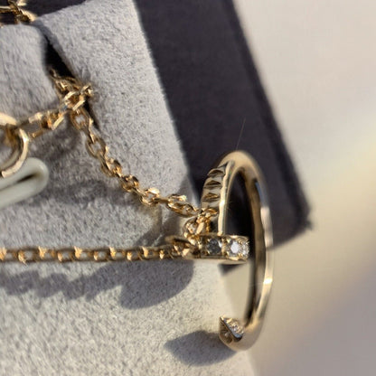 [Luxery]JUSTE NECKLACE PINK GOLD