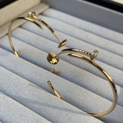 [Luxery]JUSTE EARRINGS GOLD DIAMONDS 1.8MM