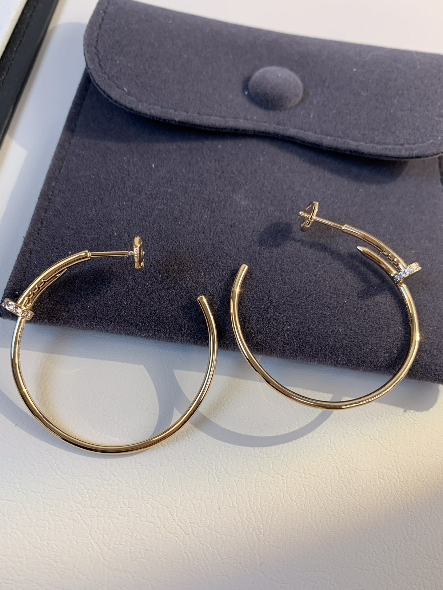 [Luxery]JUSTE EARRINGS GOLD DIAMONDS 1.8MM