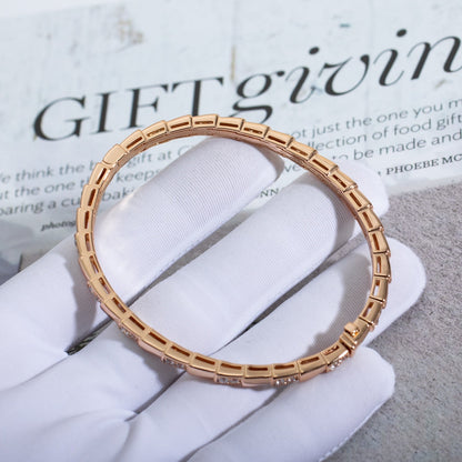 [⭐Luxery]SERPENTI BRACELET PINK GOLD DIAMOND