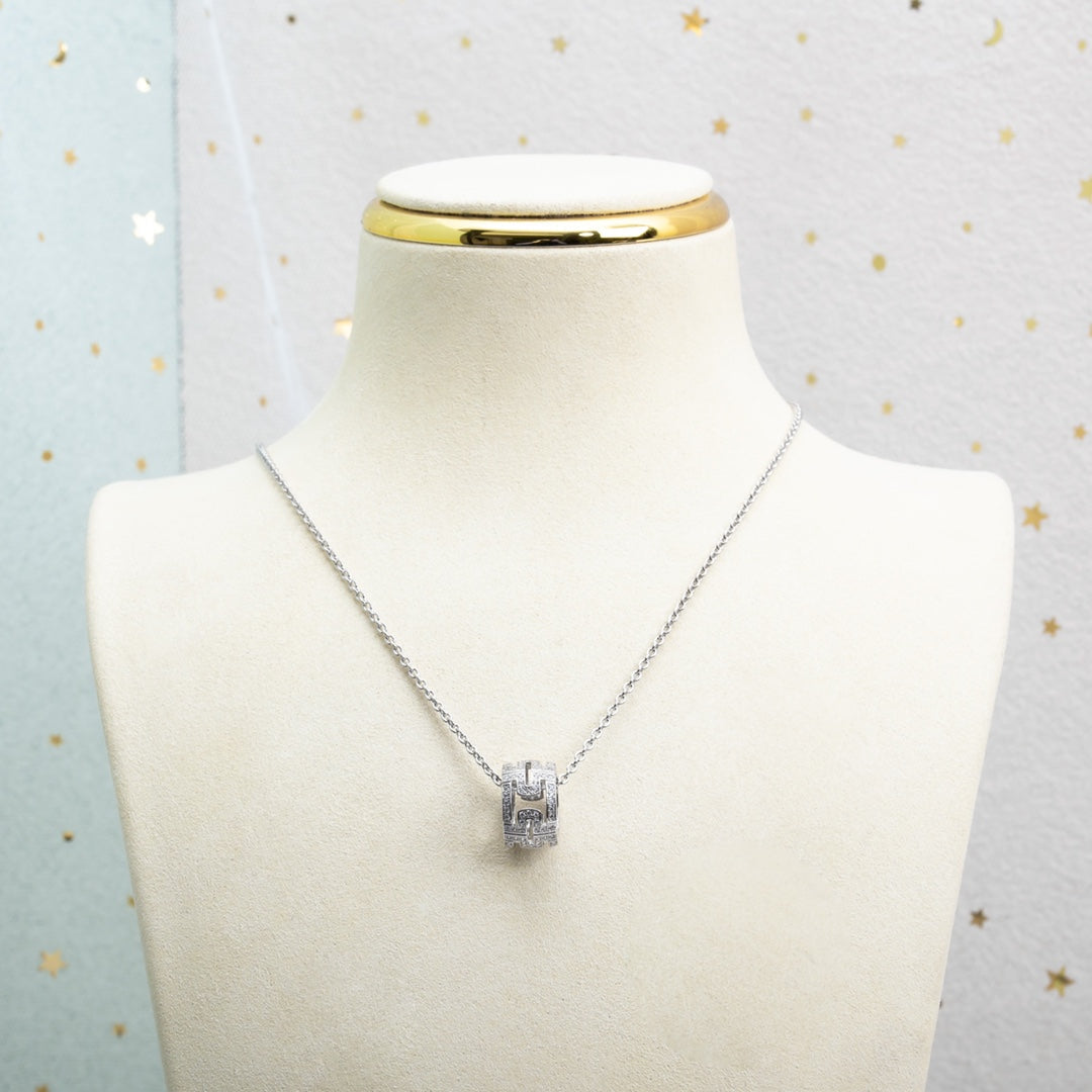 [⭐Luxery]PARENTESI HALSKETTE SILBER DIAMANT