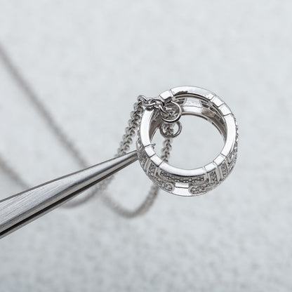 [⭐Luxery]PARENTESI HALSKETTE SILBER DIAMANT